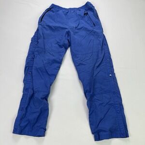 Vintage 90's Structure Blue Tear-Away Snap Lined Track Pants Men's Size Medium
